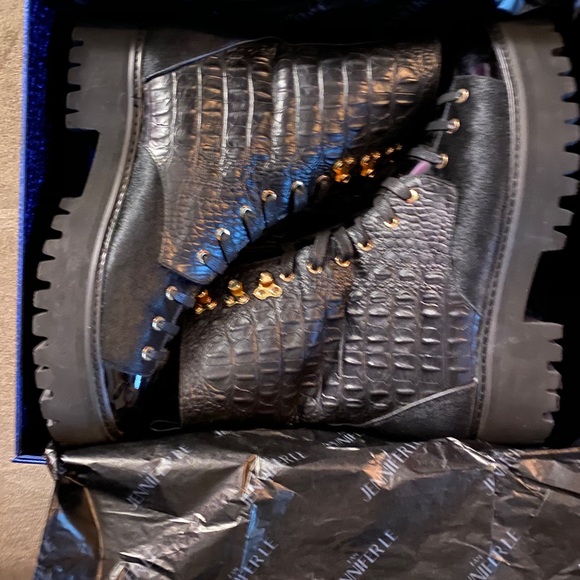 Jennifer Le Combat Boots Size 42 - Picture 6 of 11